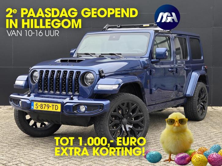 Jeep Wrangler BRUTE Custom Sahara 4xe 380 | Cabriodak | Appl, Auto's, Jeep, Bedrijf, Te koop, Wrangler, 4x4, ABS, Achteruitrijcamera