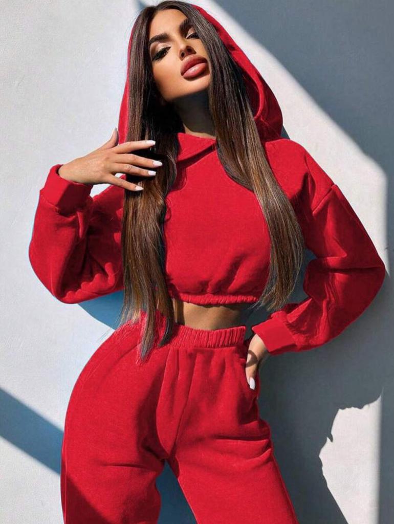 Nieuw SHEIN tweedelig trainingspak rood maat L, Kleding | Dames, Huispakken, Ophalen of Verzenden, Nieuw, Maat 42/44 (L), Rood
