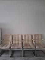Beige stoelen 4, Ophalen, Gebruikt, Overige kleuren, Leer