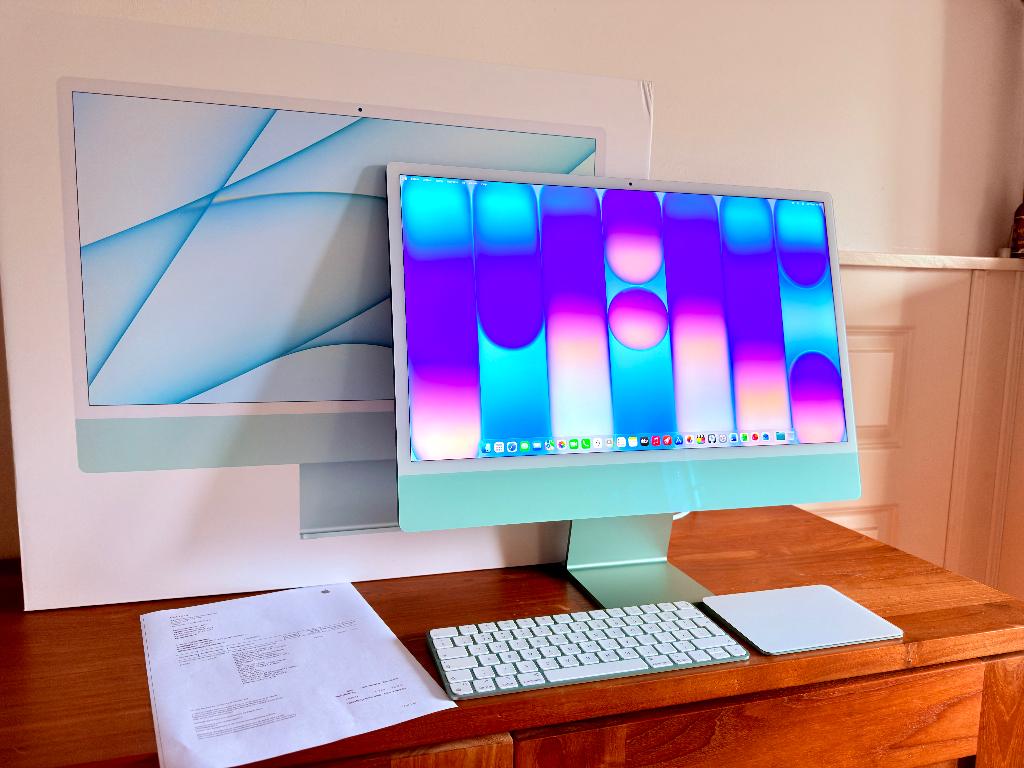 iMac 24" | M1 Chip | 16GB Ram | 1TB SSD | BON + EXTRA'S, Ophalen, SSD, IMac, Zo goed als nieuw