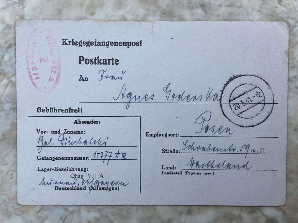 Krijgsgevangenenpost, 20.5.41., Verzamelen, Militaria | Tweede Wereldoorlog, Verzenden, Landmacht, Overige gebieden, Overige typen