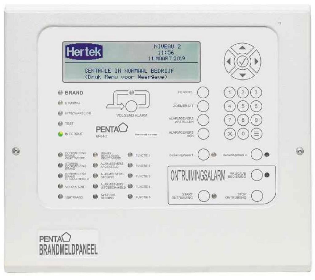 (GEZOCHT) Hertek Penta 6075 nevenpaneel, Gebruikt, Overige typen, Ophalen of Verzenden, Alarmoproep bij centrale