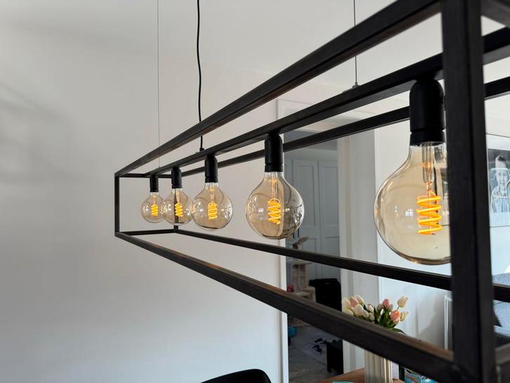 Industriële hanglamp Eijerkamp - Zonder lampen, Huis en Inrichting, Lampen | Hanglampen, Zo goed als nieuw, 50 tot 75 cm, Metaal