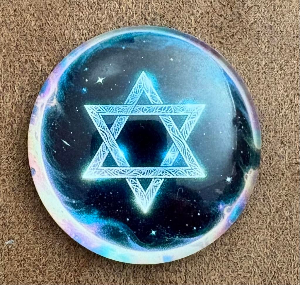 Magen David Ster Meditatie Steen (magneet), Ophalen of Verzenden, Nieuw, Spiritualiteit algemeen, Overige typen