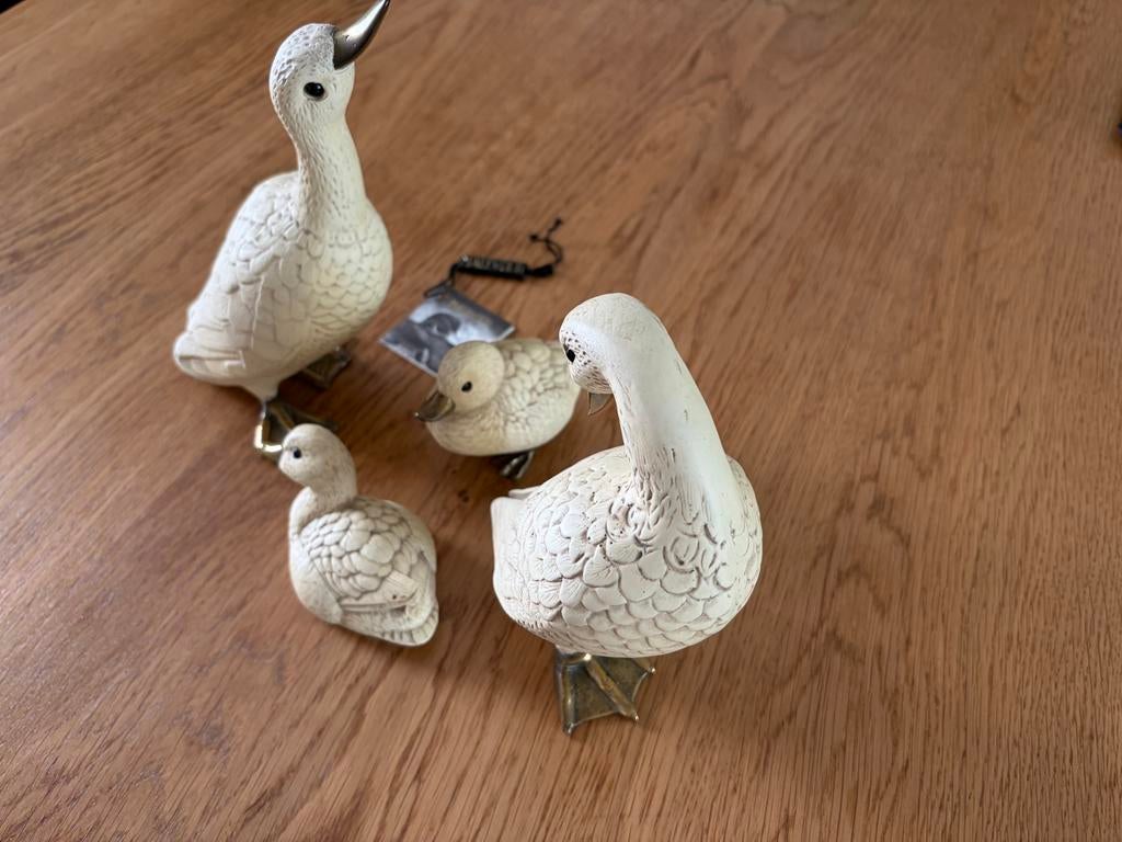Set van 4 decoratieve eenden van Elli Malevolti, Ophalen of Verzenden, Zo goed als nieuw, Dier