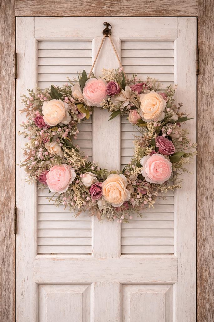 Handgemaakte Krans met Bloemen, Huis en Inrichting, Woonaccessoires | Kransen, Verzenden, Nieuw