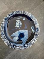 Delfts Blauw wandbord "De Luitspeler" naar Frans Hals, Antiek en Kunst, Ophalen of Verzenden
