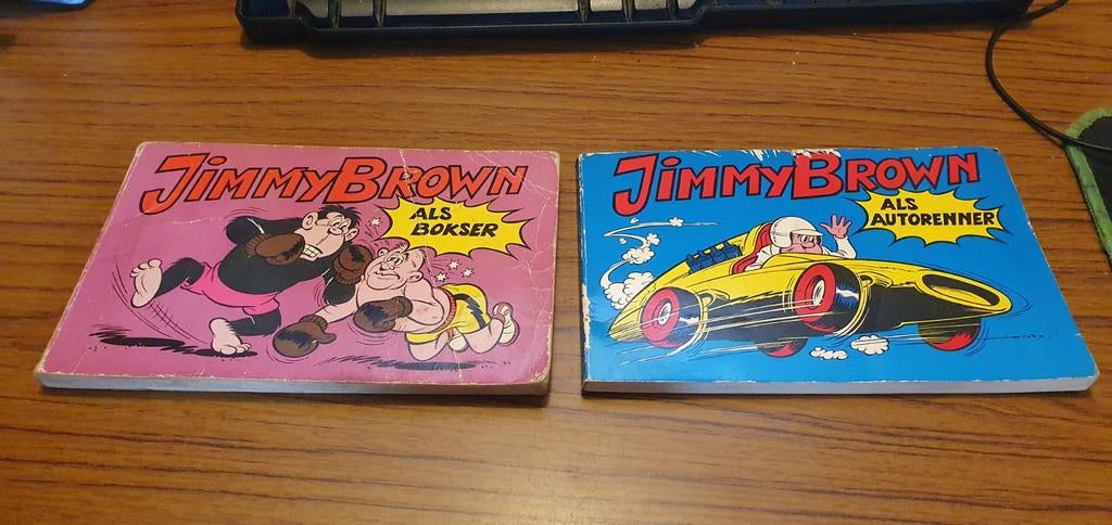 Jimmy Brown als bokser  - 1973, Gelezen, Albert Rikmans nv, Eén stripboek, Ophalen of Verzenden