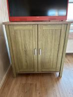 Solide kastje in groen/grijs hout kleur., Huis en Inrichting, Kasten | Ladekasten, Ophalen, Gebruikt, 1 of 2 laden, 50 tot 100 cm