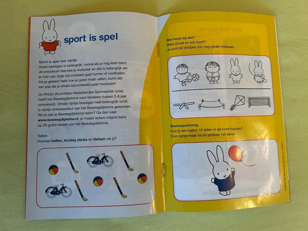 Nijntje - Sporten en Spelen met nijntje - DVD en Doeboekje, Ophalen, Europees, Tekenfilm, Alle leeftijden