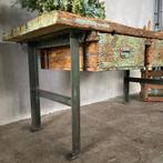 Oude werkbank, dressoir, toonbank, keuken meubel,, Antiek en Kunst, Curiosa en Brocante, Ophalen
