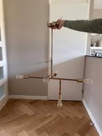 4 verschillende messing hanglampen, Ophalen, Zo goed als nieuw, Metaal, 75 cm of meer