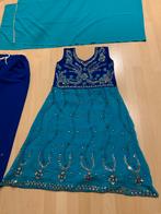 Anarkali indiaas kleding donker blauw met aqua blauw mt M 38, Kleding | Dames, Maat 38/40 (M), Overige typen, Blauw, Ophalen of Verzenden
