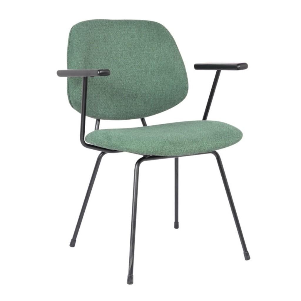 MN Sepp Extra Brede Gestoffeerde Vergaderstoel Groen Met Arm, Huis en Inrichting, Overige kleuren, Nieuw, Ophalen of Verzenden