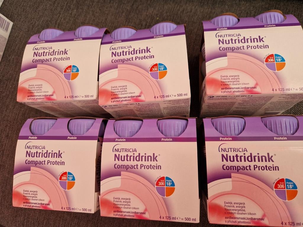 24 nutridrink compact protain 18 gram aardbeiensmaak, Ophalen of Verzenden