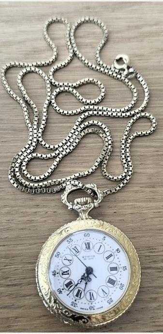 Stipto “de luxe” dames hangerhorloge, Sieraden, Tassen en Uiterlijk, Horloges | Dames, Overige merken, Staal, Zakhorloge, Staal