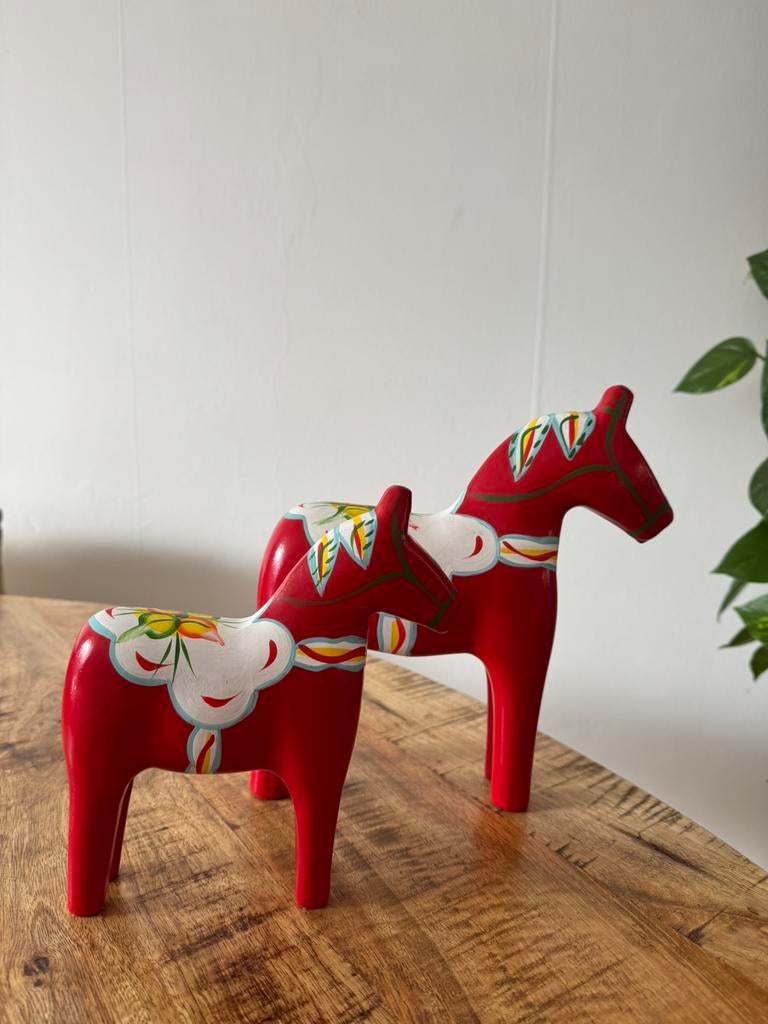 Set van 2 Dala paard dalapaard dalahäst, Ophalen of Verzenden