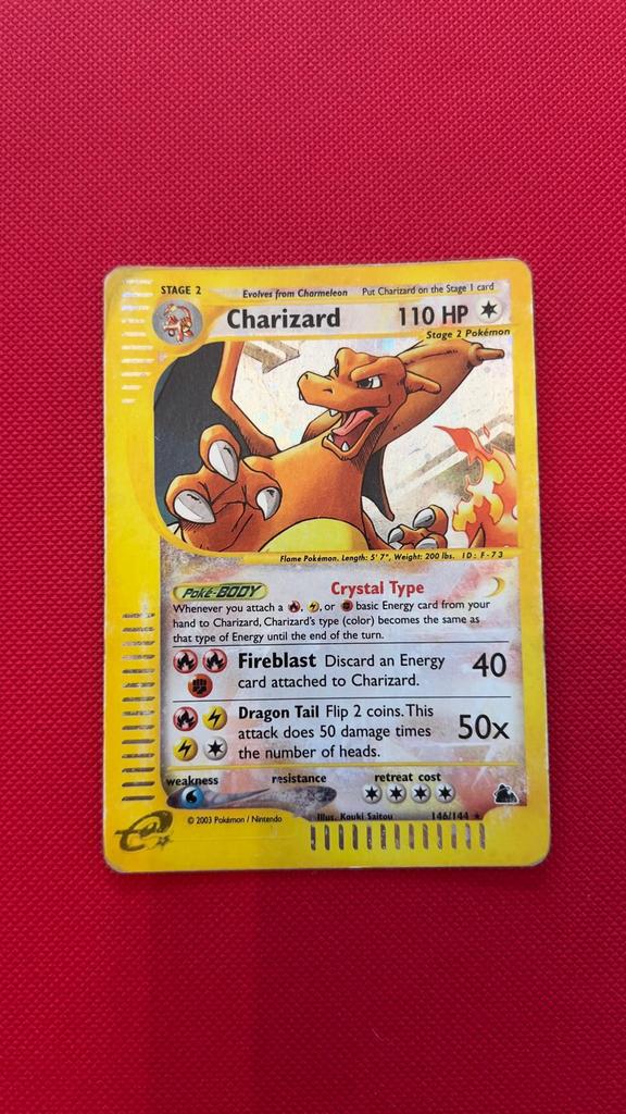 Skyridge Secret Rare Charizard 146/144 | Holo, Hobby en Vrije tijd, Verzamelkaartspellen | Pokémon, Ophalen, Gebruikt, Losse kaart