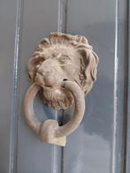 Antiek bronzen deurbeslag met leeuwenkop deurklopper, Ophalen of Verzenden