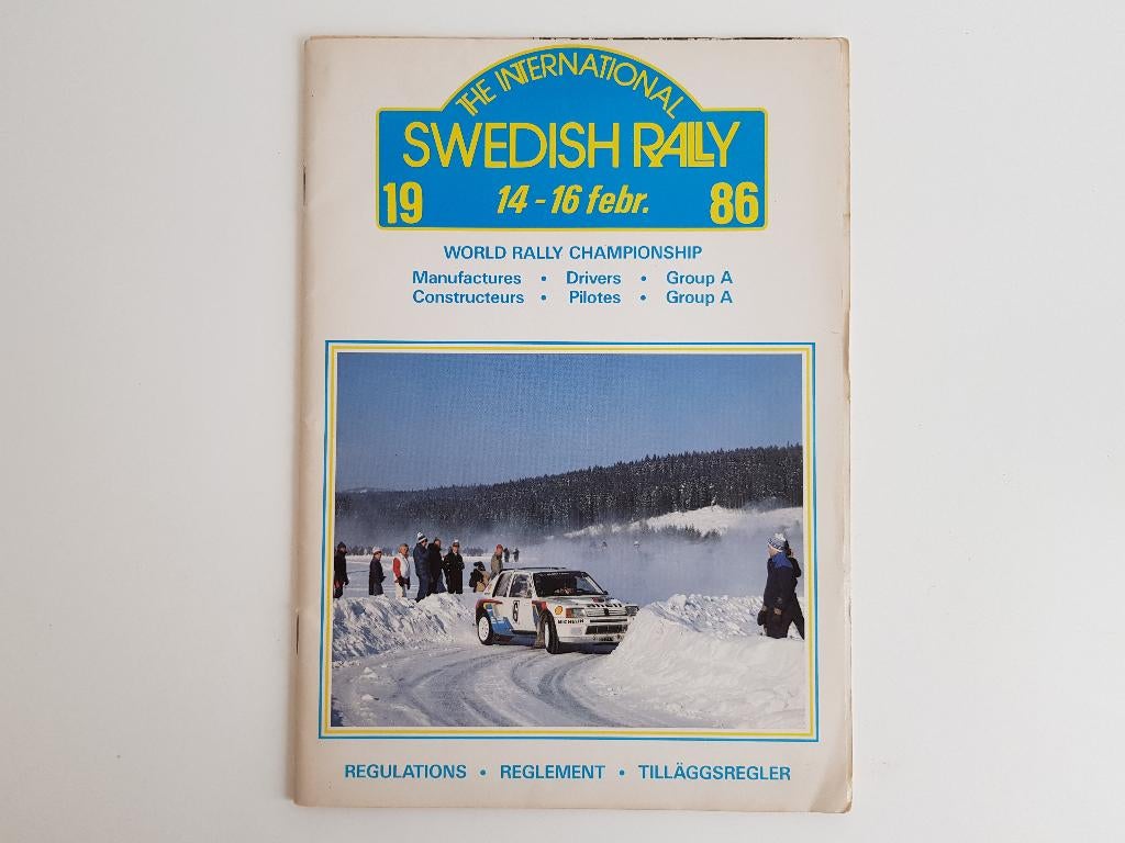 SWEDISH RALLY 1986 - World Rally Championship - Regulations, Verzenden, Algemeen, Swedish Rally