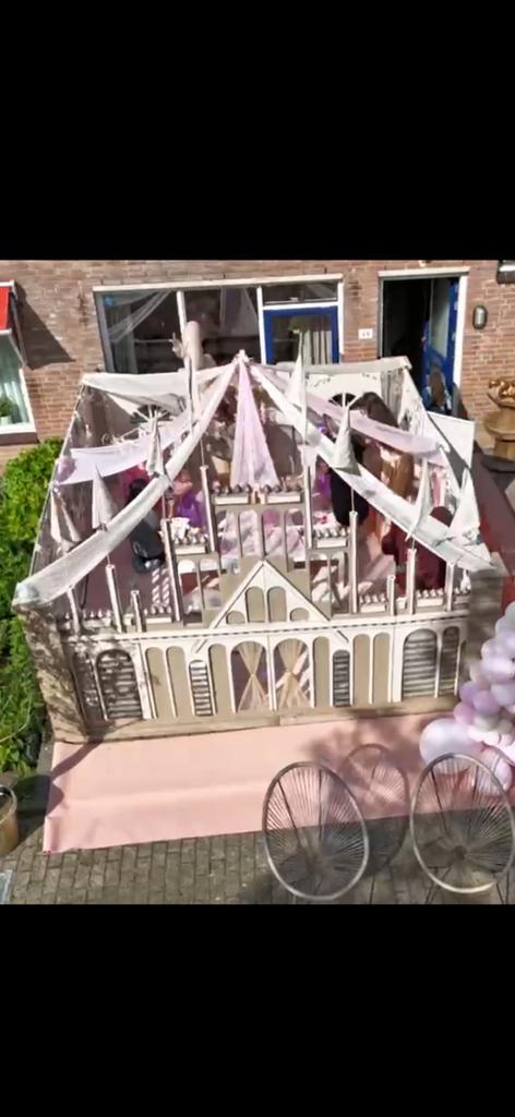 Kasteel decor metalen frame modulair event decor- en toneel, Ophalen, Gebruikt