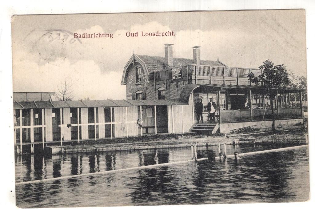 Loosdrecht Oud Hilversum Badinrichting MOOI 1911, Verzenden, Voor 1920, Gelopen, Utrecht
