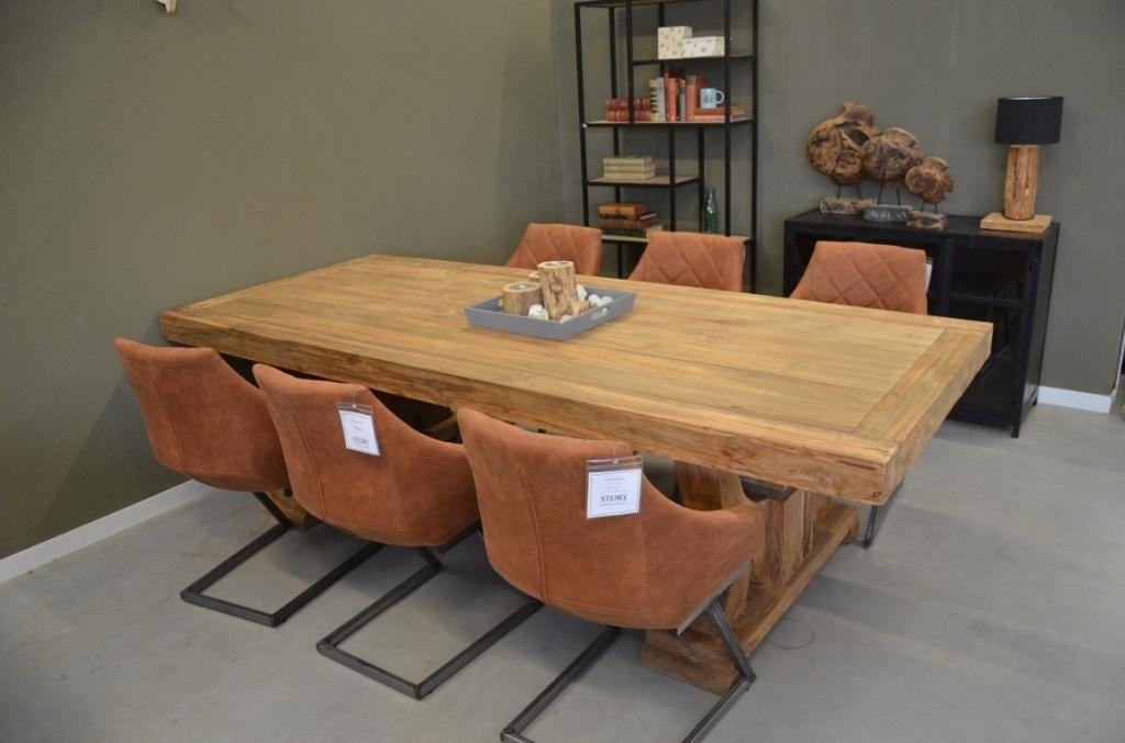 Teak kloostertafel tafel