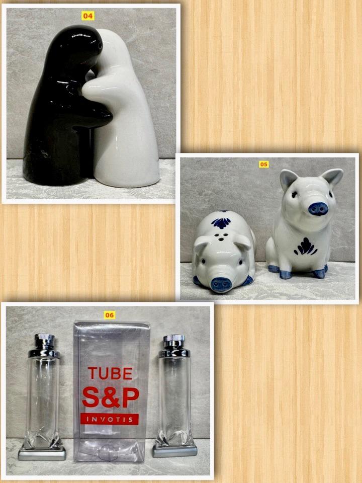 Zout en peper stellen porselein 3 stuks, Ophalen of Verzenden, Zo goed als nieuw