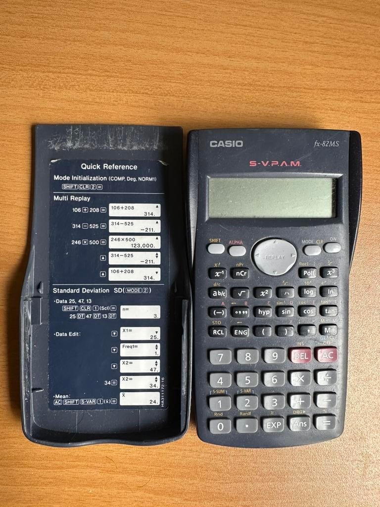 Casio fx-82MS Rekenmachine, Diversen, Rekenmachines, Ophalen of Verzenden, Zo goed als nieuw