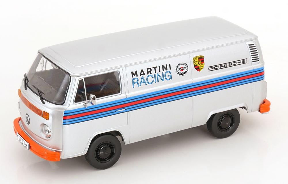 Volkswagen T2B Bus 1972 “Porsche Martini Racing” Zilver 1-18, Hobby en Vrije tijd, Modelauto's | 1:18, Overige merken, Tschuiten@hotmail.com
