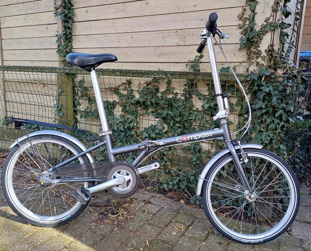 Mooie Compass vouwfiets, Fietsen en Brommers, Fietsen | Vouwfietsen, 20 inch of meer, Gebruikt, Versnellingen, Totaal opvouwbaar