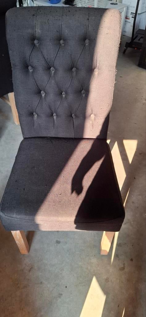 Eetkamer stoelen; gratis, Huis en Inrichting, Ophalen, Gebruikt, Zwart, Stof