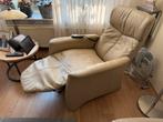 Lederen relax fauteuil, Ophalen, Gebruikt, Eenpersoons, 75 tot 100 cm