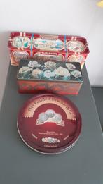 Set van 3 vintage bewaarblikken: Klinkhamer, rozen, munten, Verzamelen, Blikken, Ophalen of Verzenden, Gebruikt, Overige, Overige merken