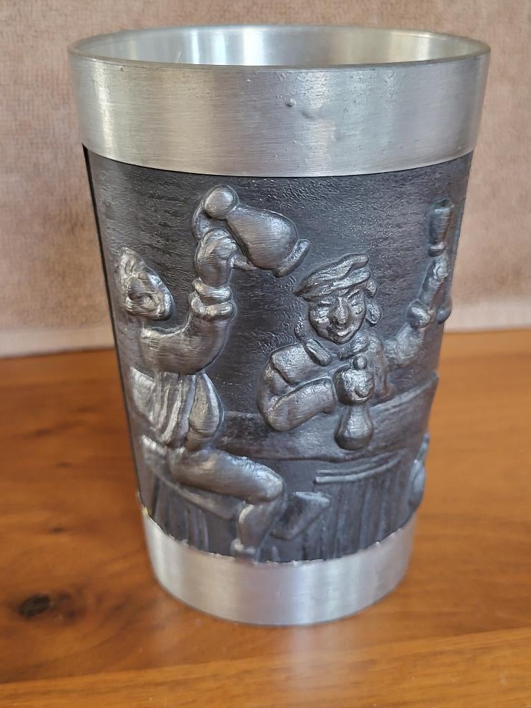 Tinnen Beker   Vintage, Antiek en Kunst, Antiek | Tin, Ophalen of Verzenden