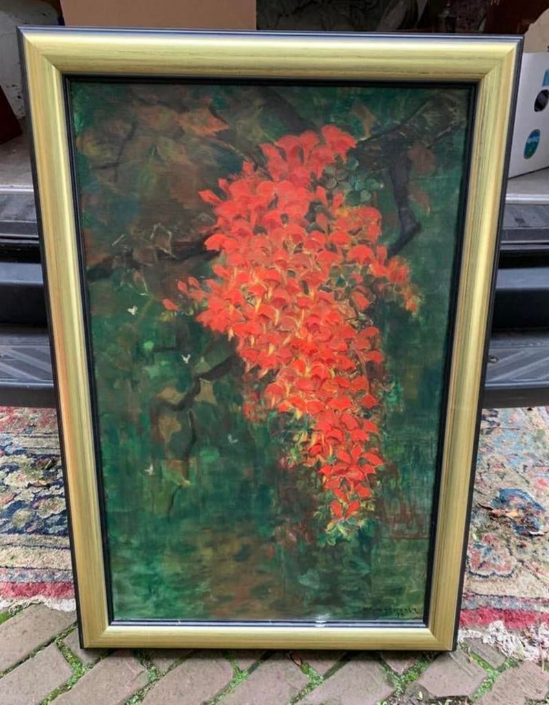 Schilderij stilleven kunstenaar Willem van der Colk Haarlem., Antiek en Kunst, Kunst | Schilderijen | Klassiek, Ophalen of Verzenden