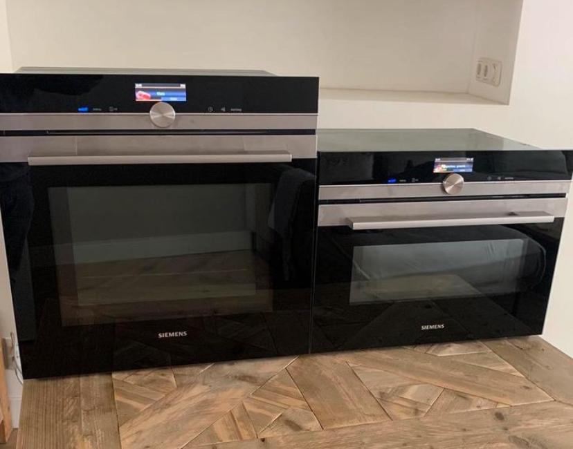 Set van Siemens Combi oven met magnetron, Witgoed en Apparatuur, Ovens, Ophalen, Zo goed als nieuw, Oven met grill, 45 tot 60 cm