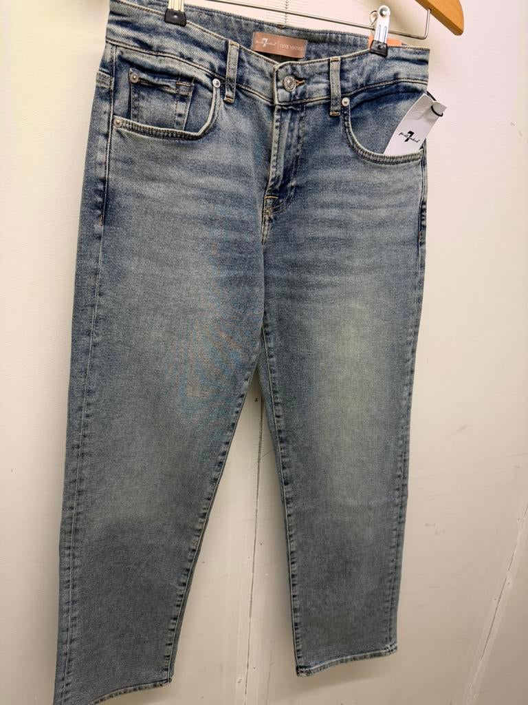 Nieuwe 7 For all Mankind Calie straight W28, Verzenden, Nieuw, Blauw, W28 - W29 (confectie 36)