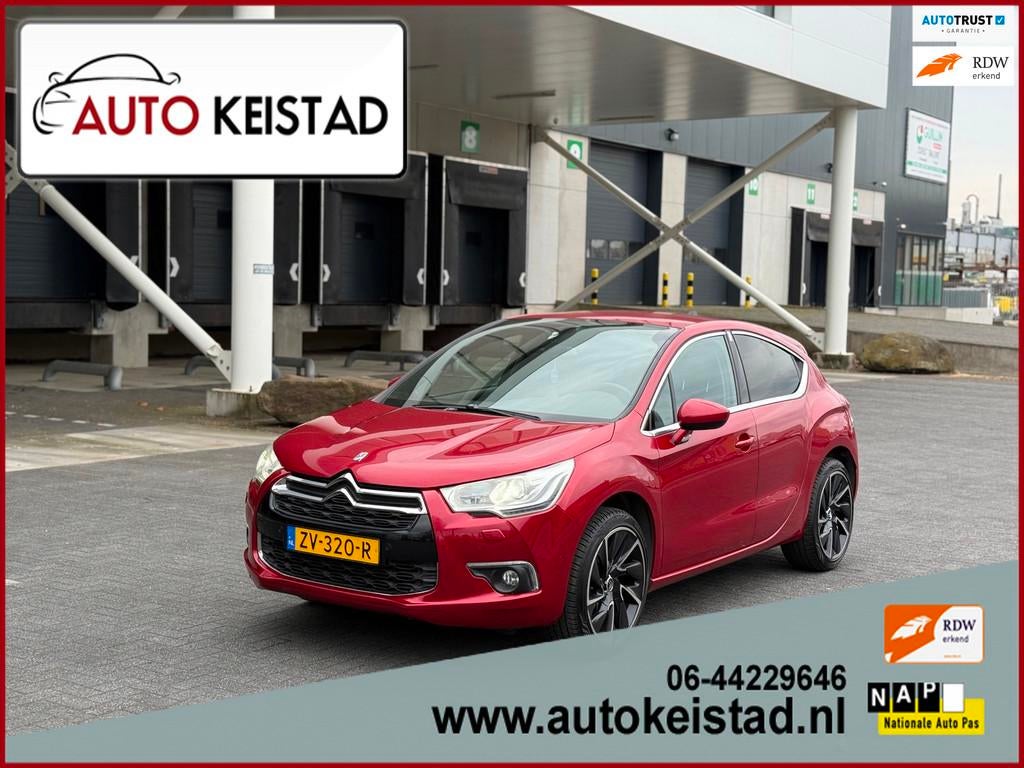 Citroen DS4 1.6 THP AUTOMAAT MASSAGE/XENON/LEDER! VELE OPTIE, Auto's, Citroën, Euro 5, Parkeersensor, Gebruikt, Zwart