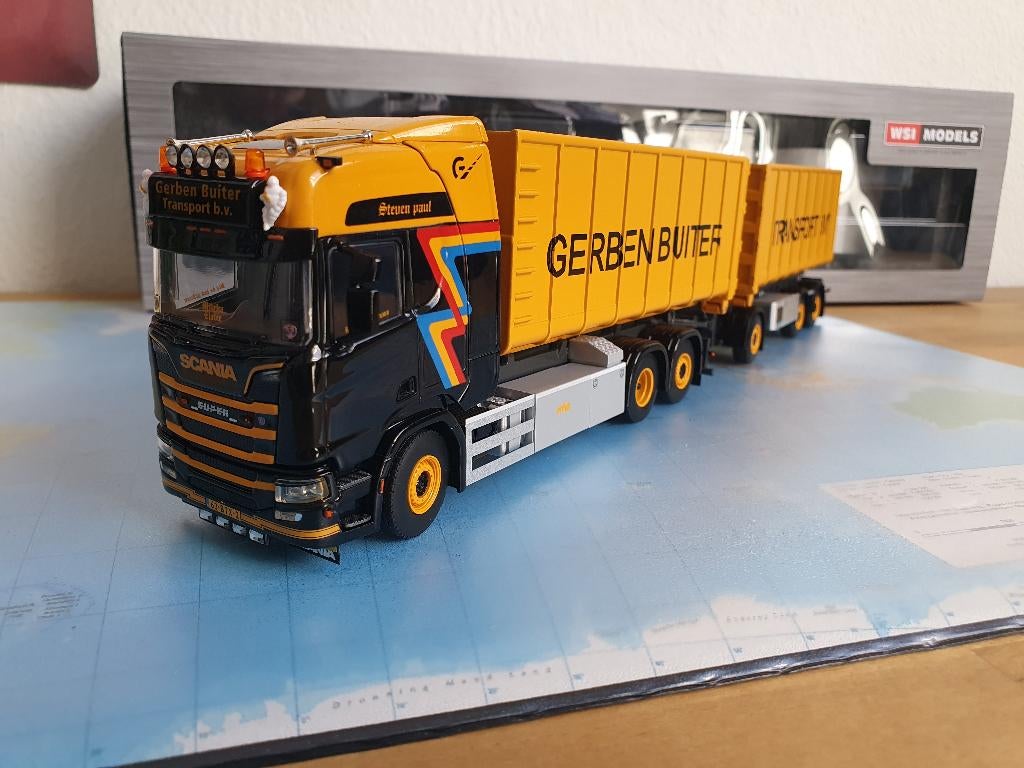 Wsi Scania Gerben Buiter, Hobby en Vrije tijd, Modelauto's | 1:50, Ophalen of Verzenden, Nieuw, Bus of Vrachtwagen, Wsi