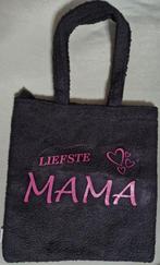 Leuke teddy stof tas met rits en opdruk, Ophalen of Verzenden, Nieuw, Zwart, Shopper