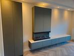 Maatwerk TV-kast met elektrische haard, 200 cm of meer, Nieuw, Ophalen of Verzenden, 200 cm of meer
