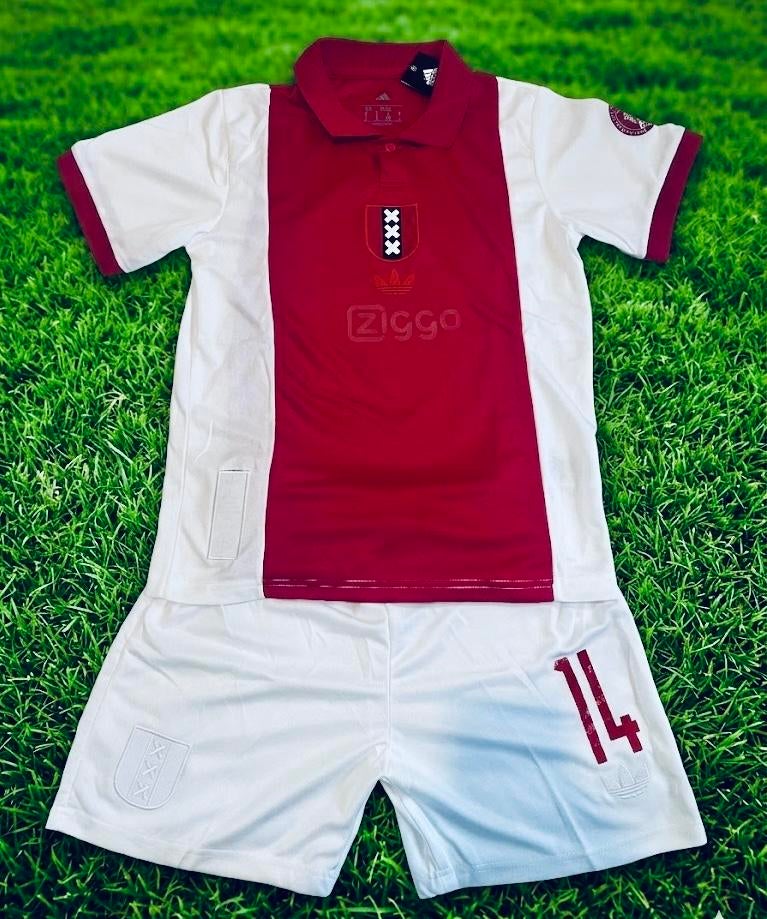 Ajax Cruijff Retro Tenue Adidas Maat 140 (6-10 jaar), Verzenden, Nieuw