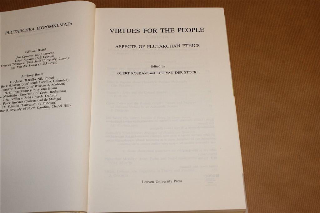 Deugden voor het Volk — Plutarchus Ethiek, Ophalen of Verzenden, Zo goed als nieuw