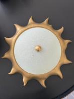 Vintage Zon Plafondlamp - Goud/Brons Jaren 80/90, Huis en Inrichting, Lampen | Plafondlampen, Ophalen, Zo goed als nieuw, Glas