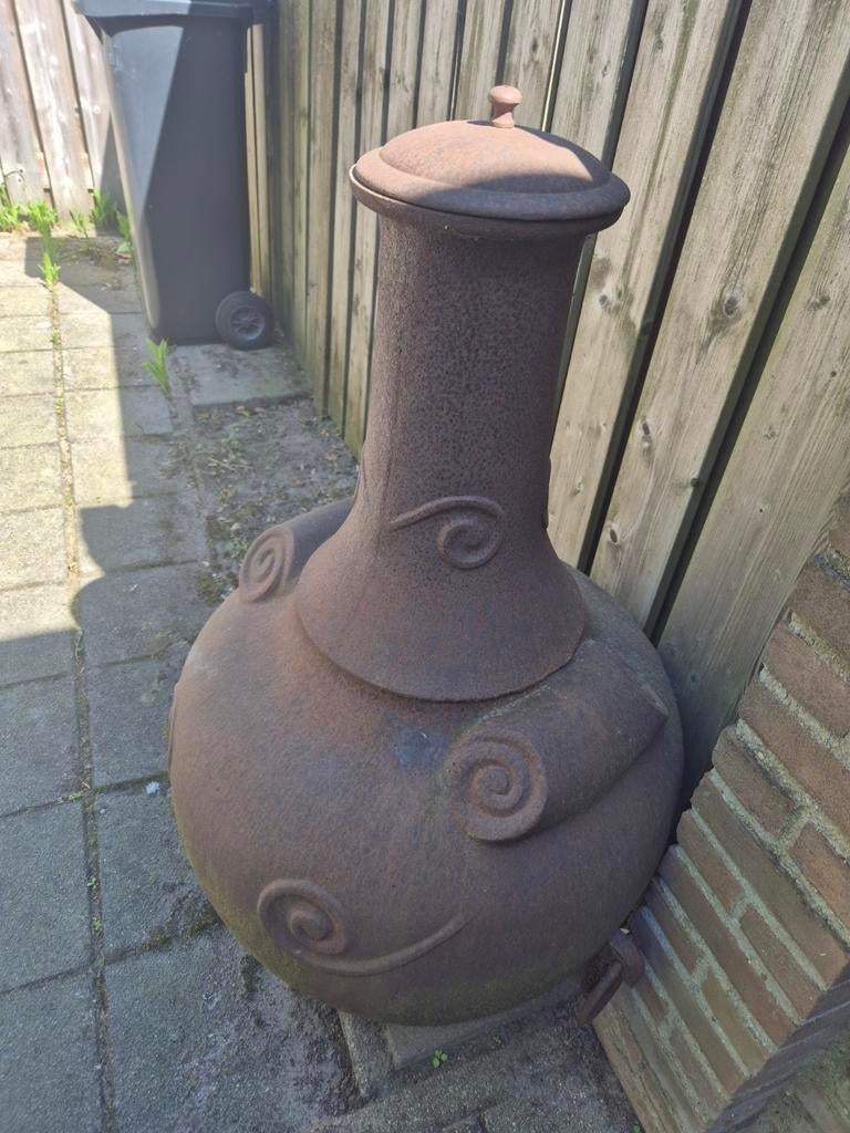 Gietijzeren terrashaard / vuurkorf, Ophalen of Verzenden, Gebruikt