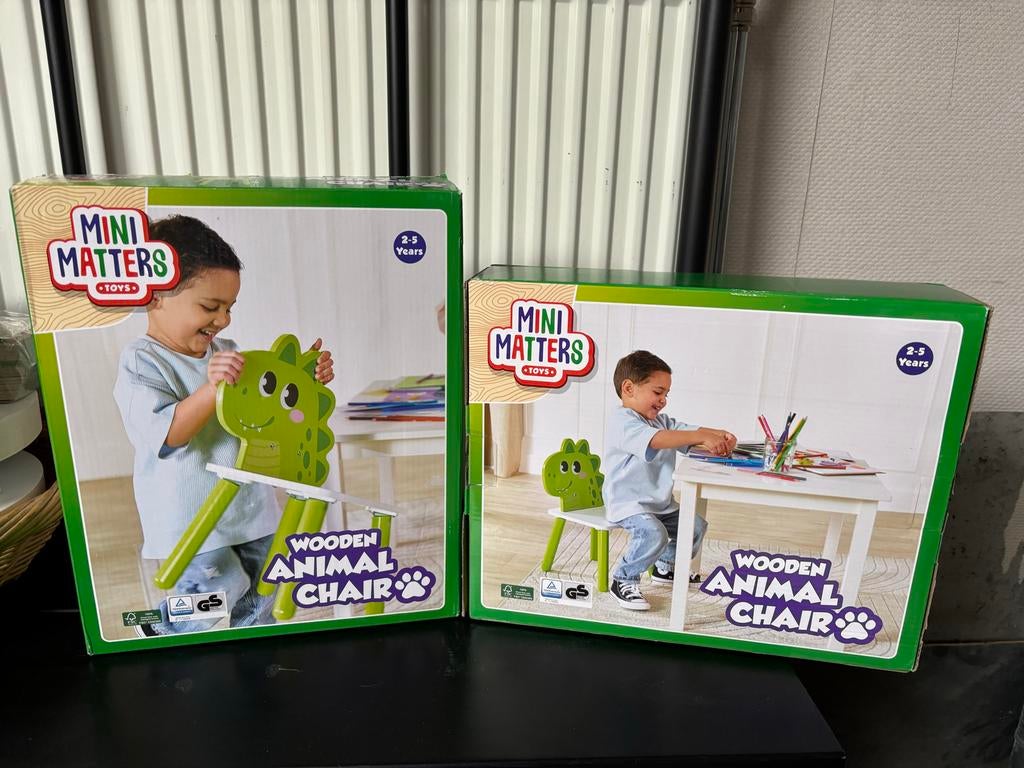 2x Nieuw Mini Matters houten dierenstoel / kinderstoel, Ophalen, Nieuw, Overige typen