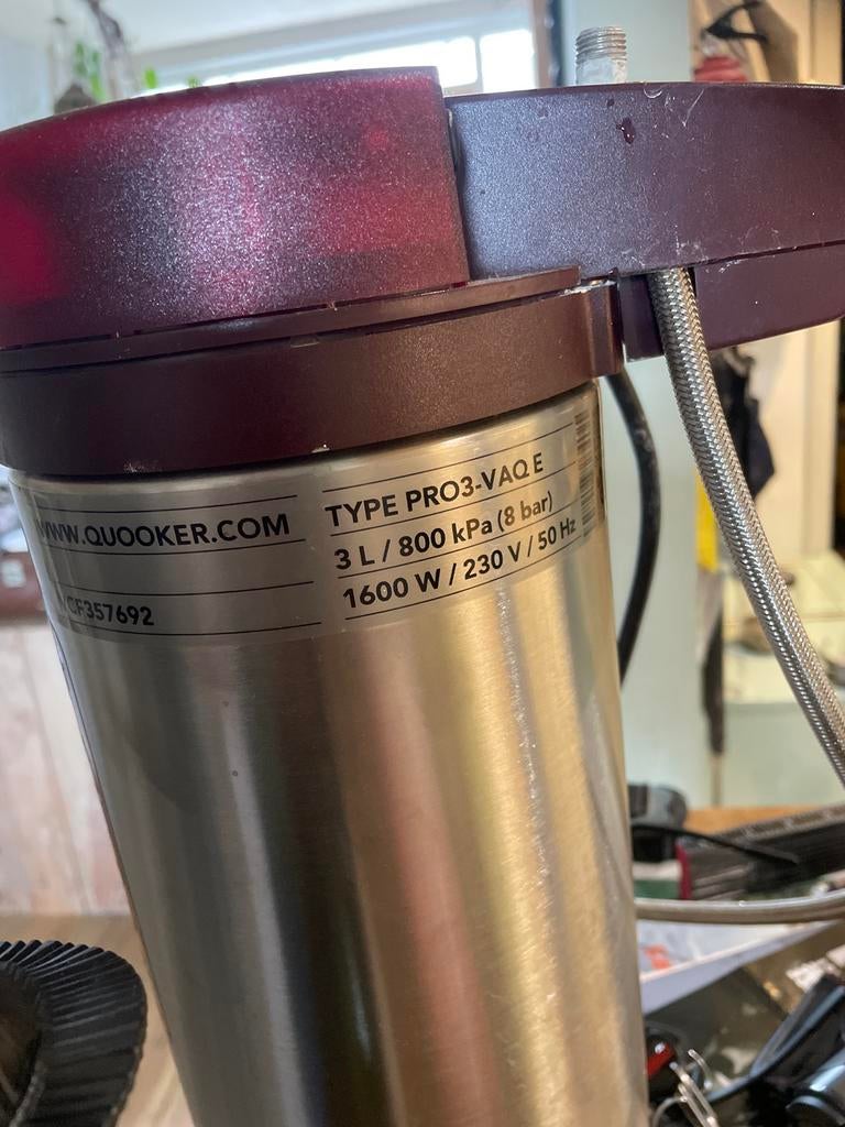 Quooker PRO3-VAQ E 3L kokendwaterreservoir, Ophalen of Verzenden, Gebruikt