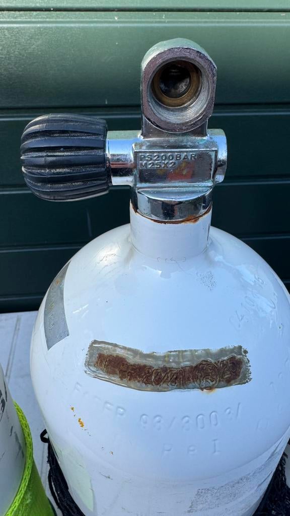 10L Duikfles M25x2 200 bar, Ophalen, Zo goed als nieuw, Duikfles