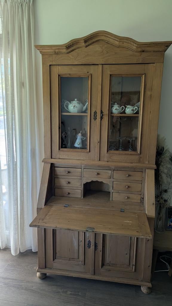Secretaire/Buffetkast - van oud grenen hout., Ophalen